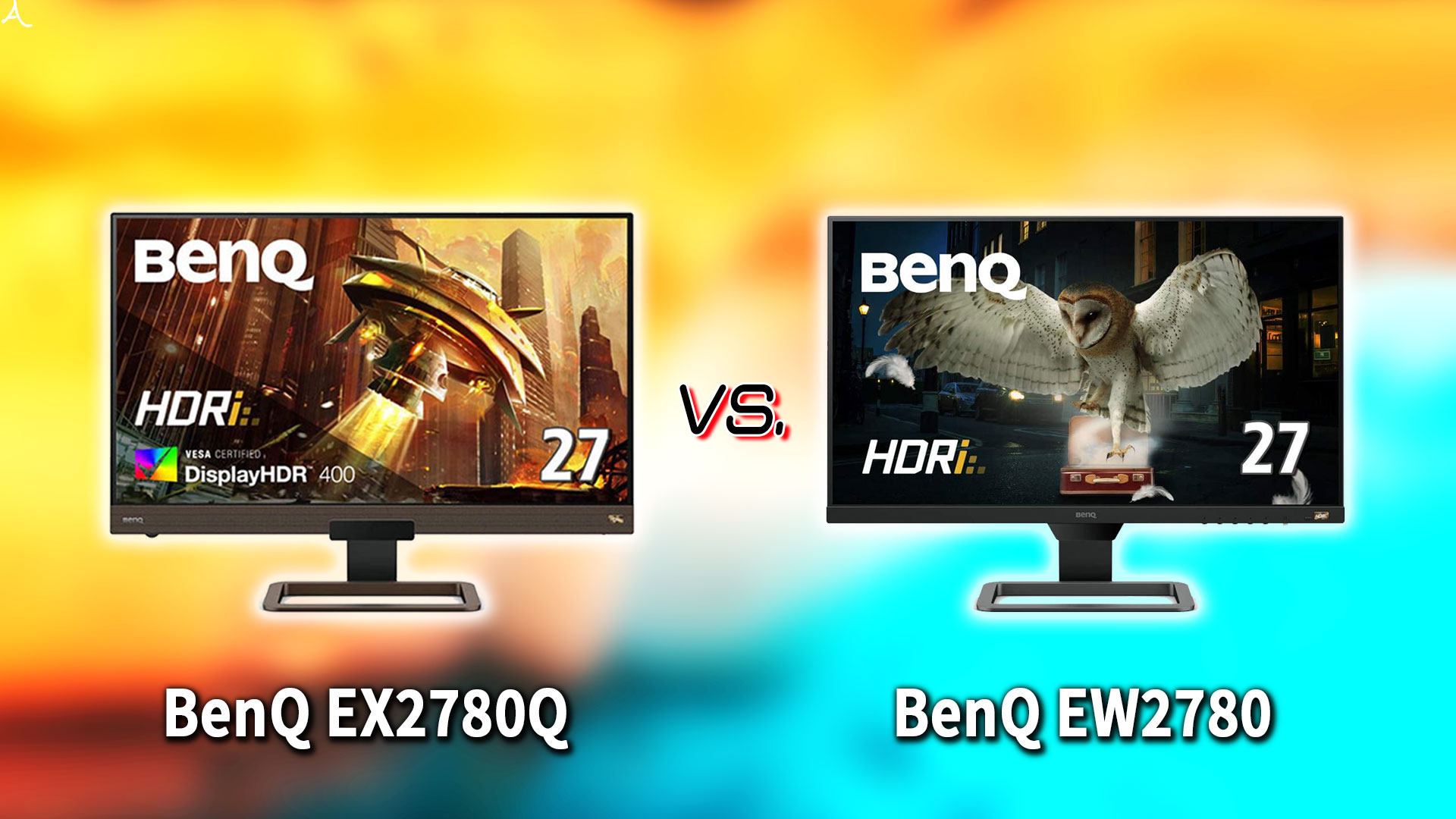 ｢BenQ EX2780Q｣と｢EW2780｣の違いを比較：どっちを買う？