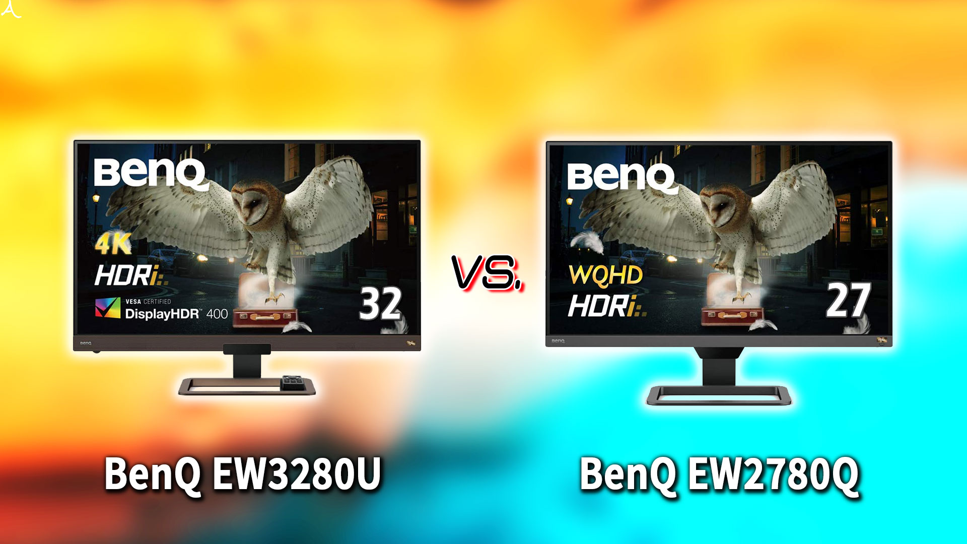 ｢BenQ EW3280U｣と｢EW2780Q｣の違いを比較：どっちを買う？