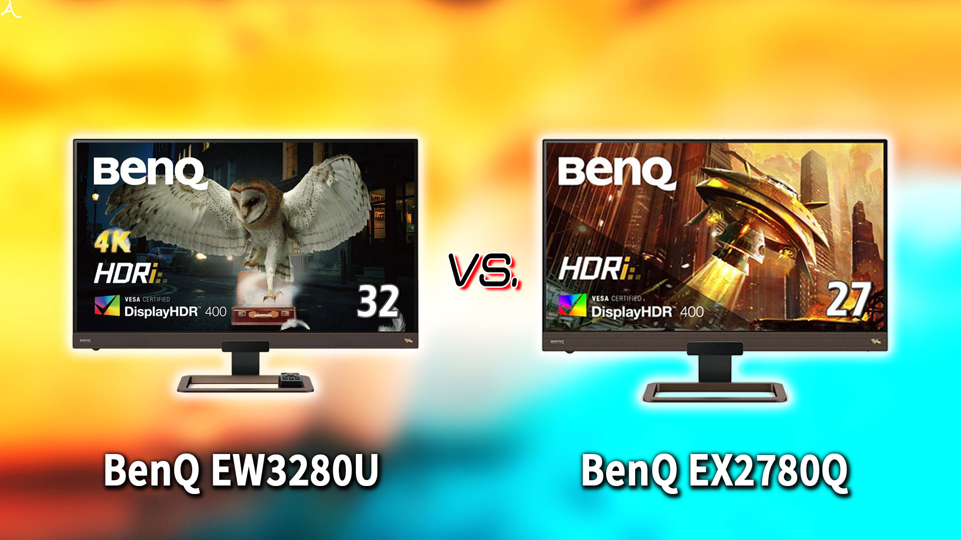 ｢BenQ EW3280U｣と｢EX2780Q｣の違いを比較：どっちを買う？