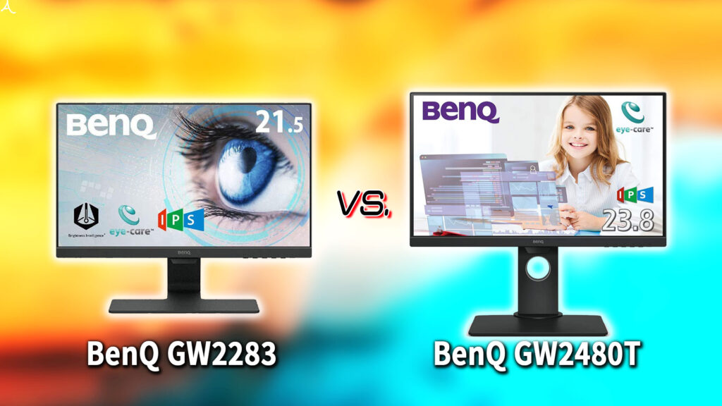 ｢BenQ GW2283｣と｢GW2480T｣の違いを比較：どっちを買う？