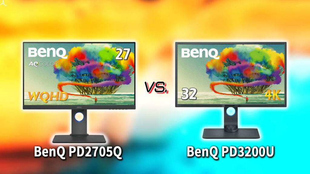 ｢BenQ PD2705Q｣と｢PD3200U｣の違いを比較：どっちを買う？