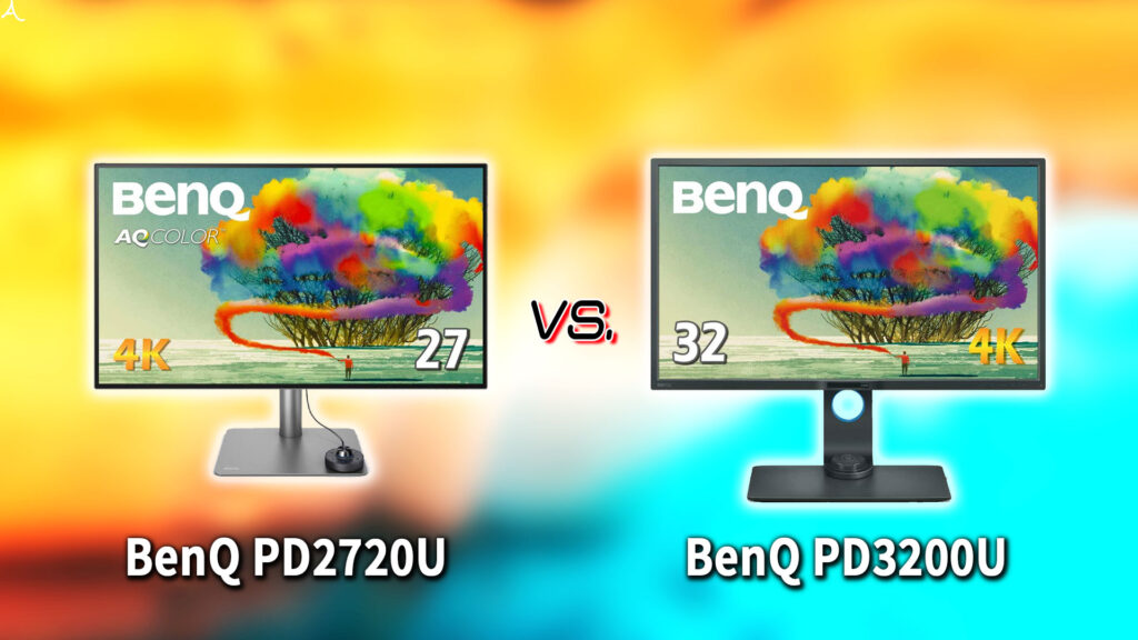 ｢BenQ PD2720U｣と｢PD3200U｣の違いを比較：どっちを買う？