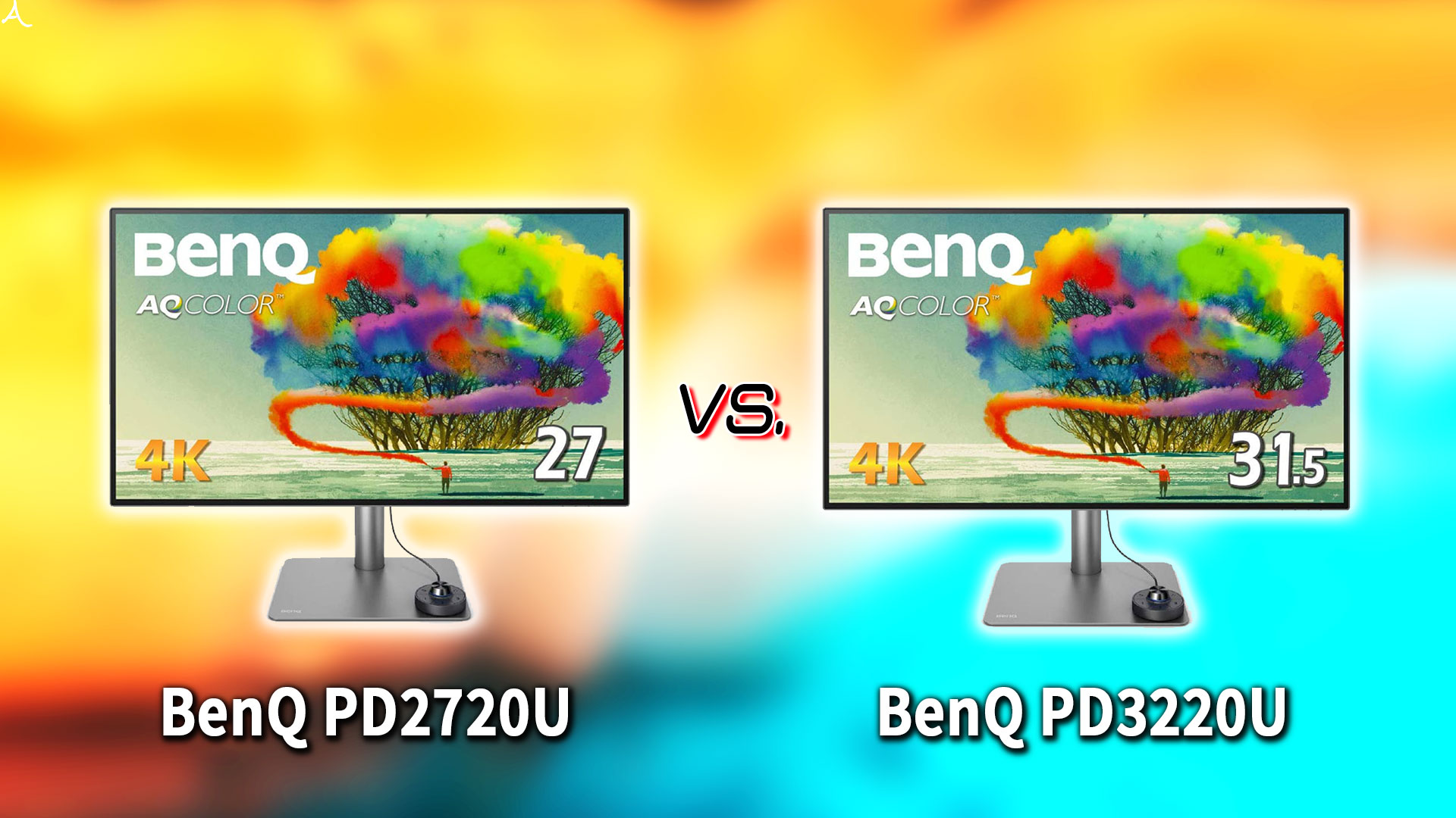 ｢BenQ PD2720U｣と｢PD3220U｣の違いを比較：どっちを買う？