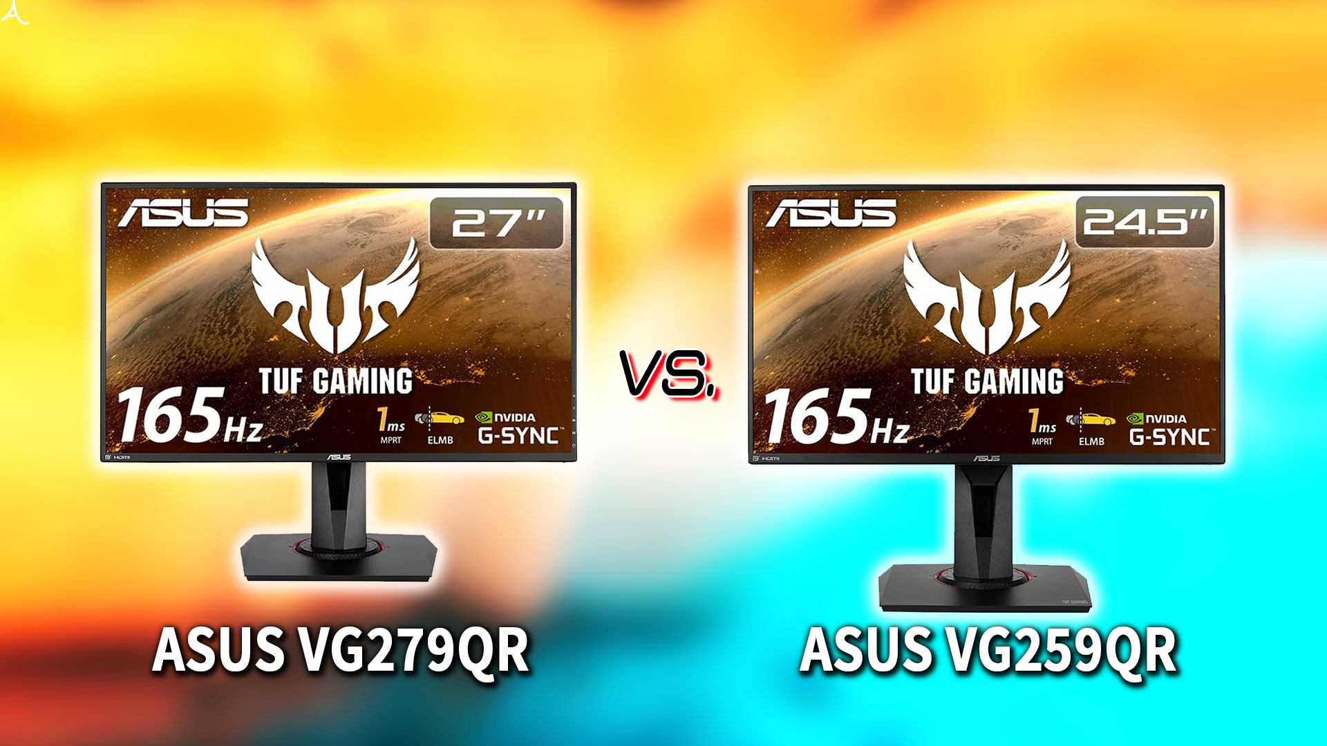 ｢ASUS VG279QR｣と｢VG259QR｣の違いを比較：どっちを買う？