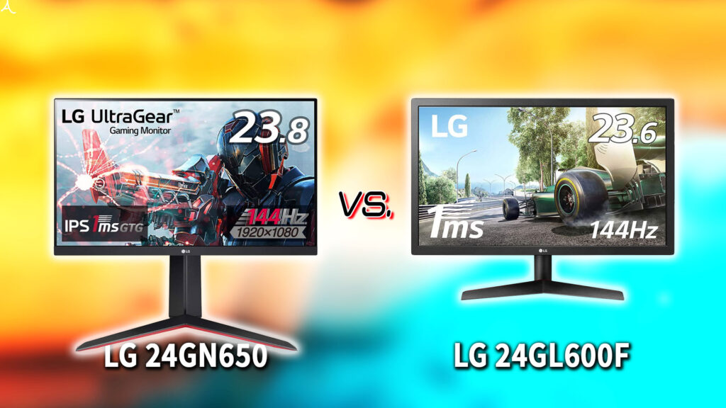 ｢LG 24GN650｣と｢24GL600F｣の違いを比較：どっちを買う？