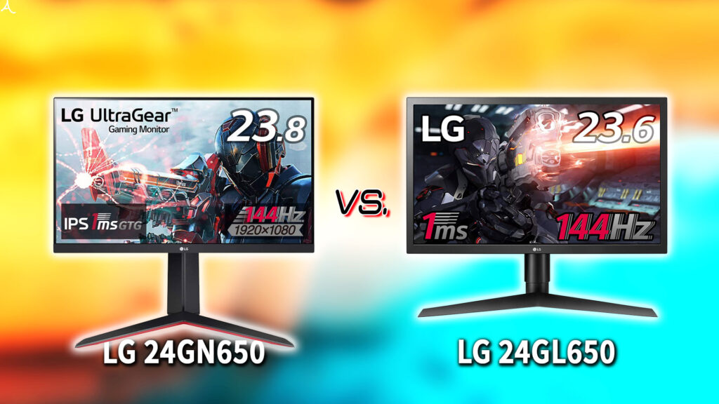 ｢LG 24GN650｣と｢24GL650｣の違いを比較：どっちを買う？