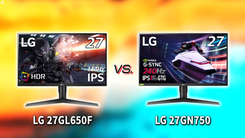 ｢LG 27GL650F｣と｢27GN750｣の違いを比較：どっちを買う？