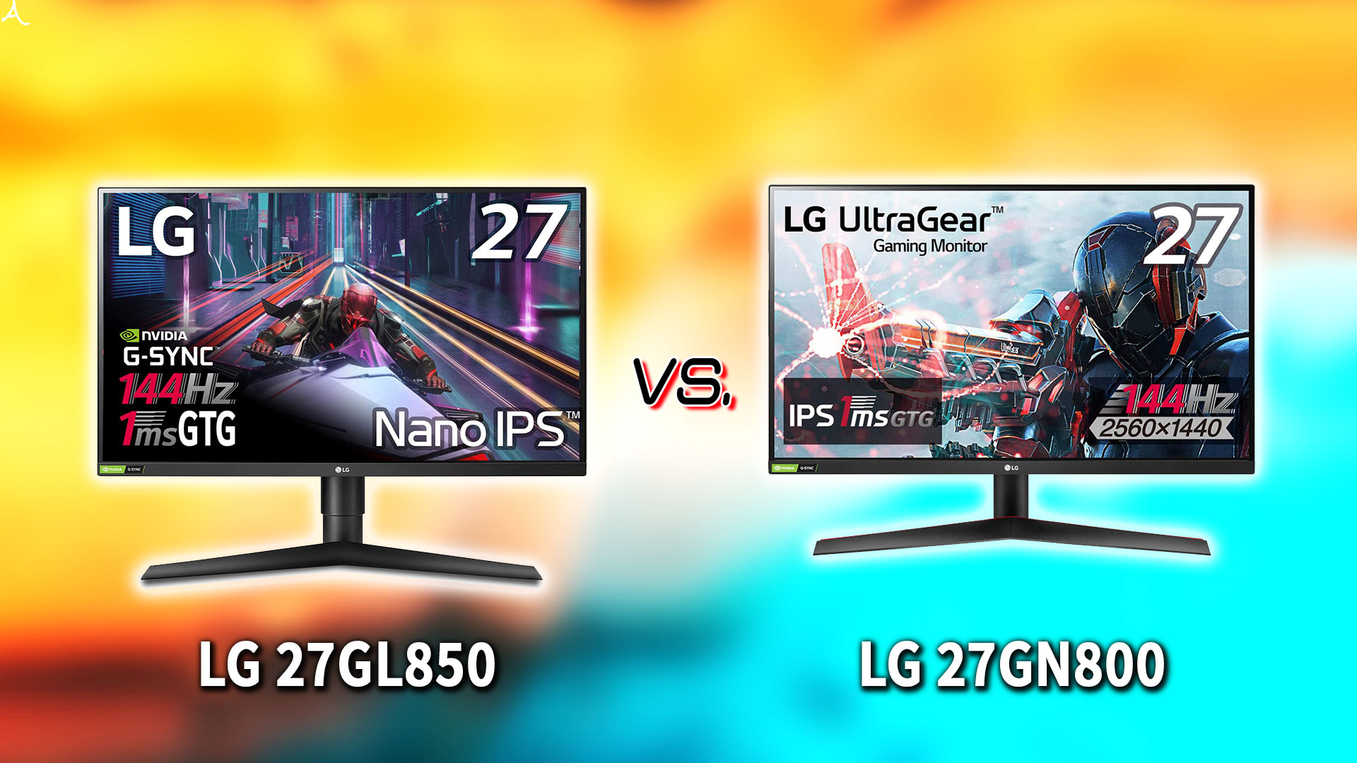 ｢LG 27GL850｣と｢27GN800｣の違いを比較：どっちを買う？