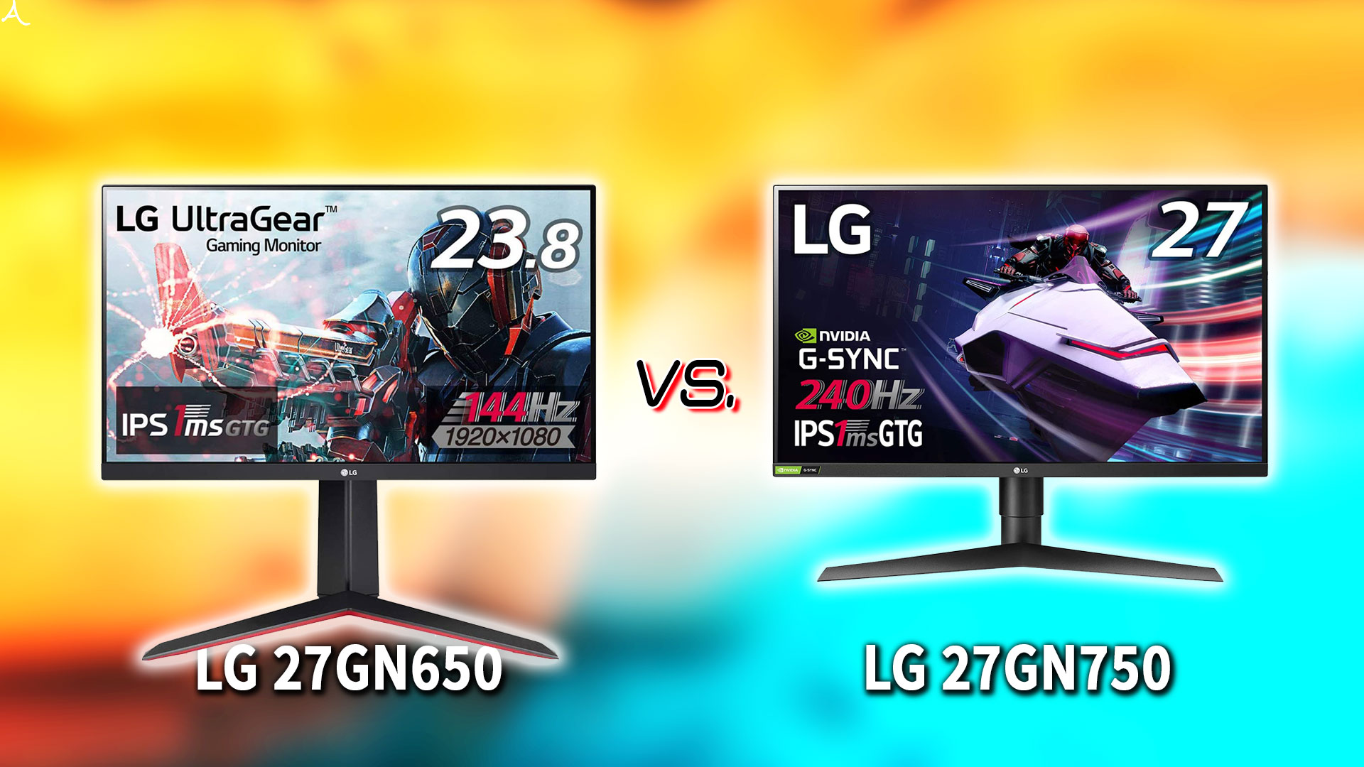 ｢LG 27GN650｣と｢27GN750｣の違いを比較：どっちを買う？