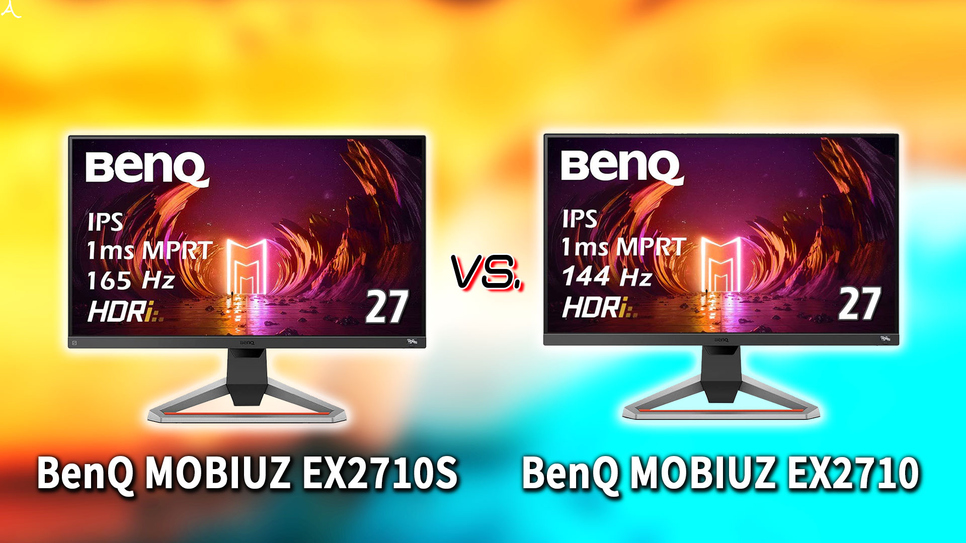 ｢BenQ MOBIUZ EX2710S｣と｢MOBIUZ EX2710｣の違いを比較：どっちを買う？